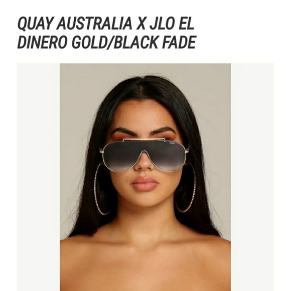 NWT Quay JLO EL DINERO AVIATORS SUNGLASSES… - Picture 7 of 11